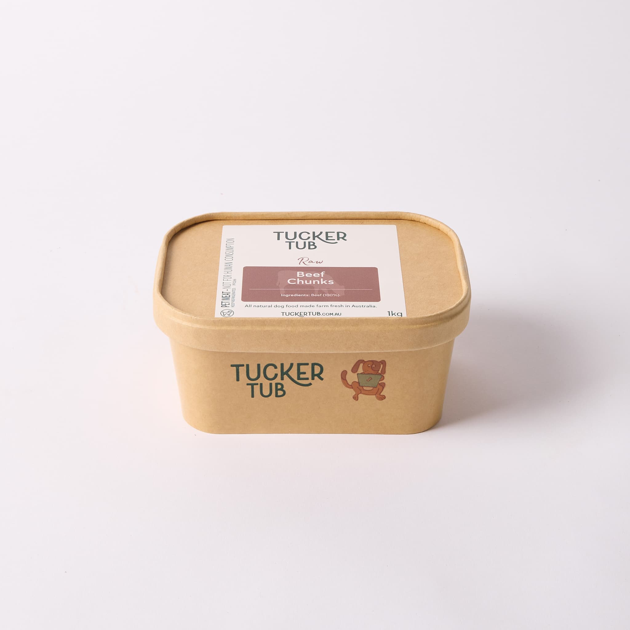 Tucker Tub Raw Beef Chunks Dog Food