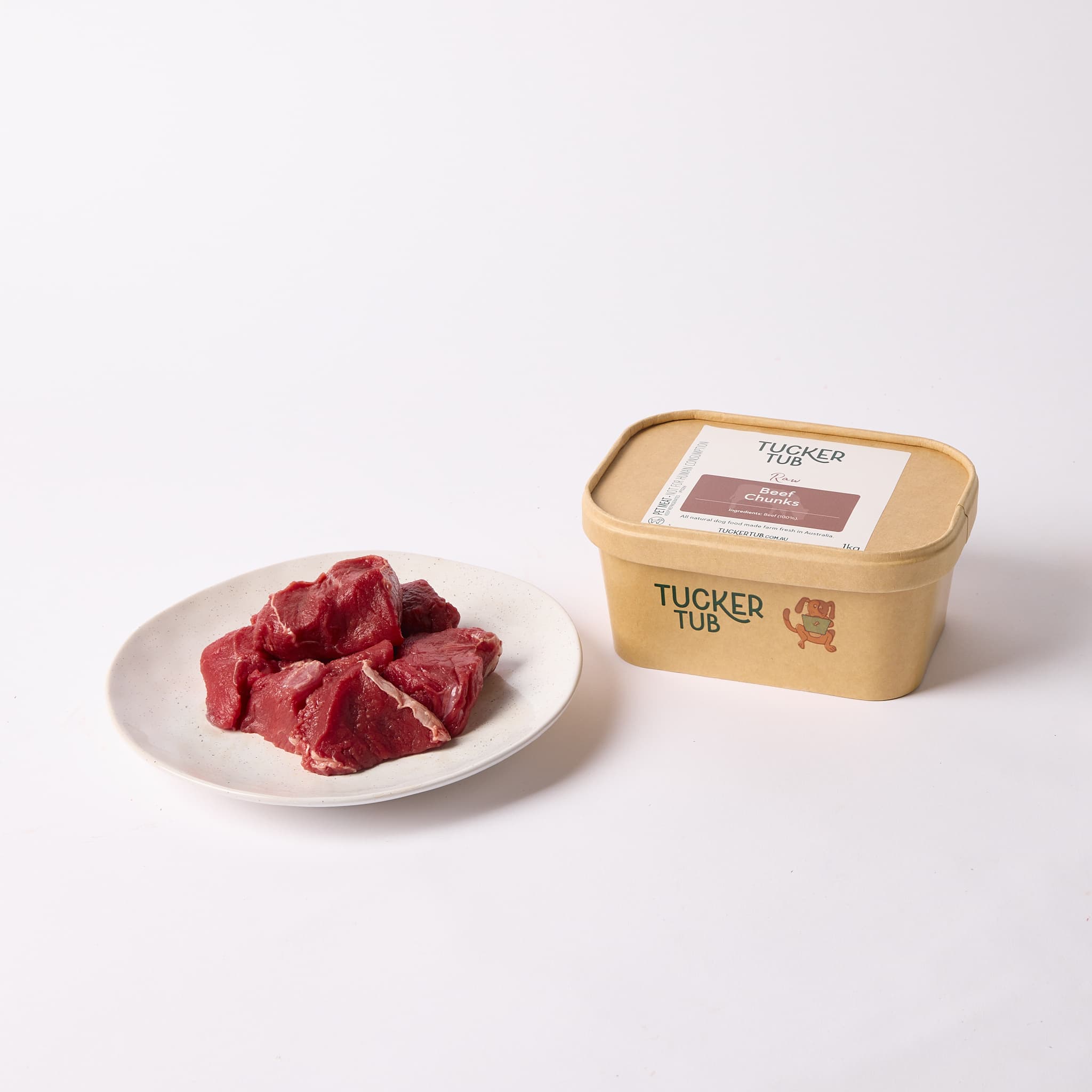 Tucker Tub Raw Beef Chunks Dog Food